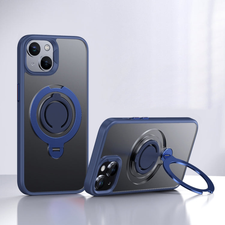 For iPhone 13 Frosted MagSafe Magnetic Rotating Ring Holder Phone Case