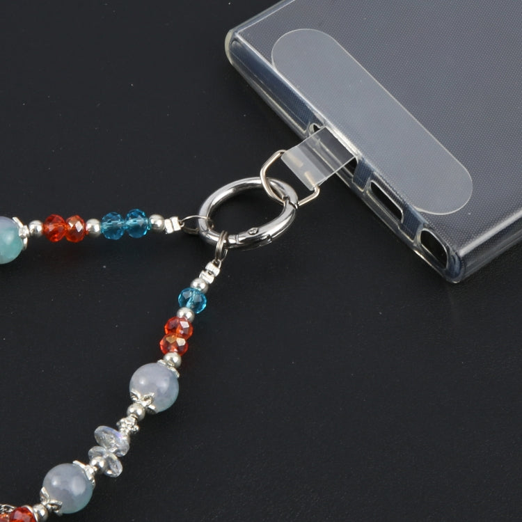 Star Alloy Beaded Bracelet Anti-Lost Phone Short Lanyard - Blue