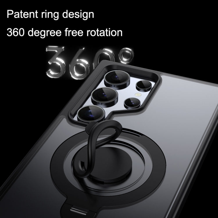 For Samsung Galaxy S24 Ultra 5G Frosted MagSafe Magnetic Rotating Ring Holder Phone Case