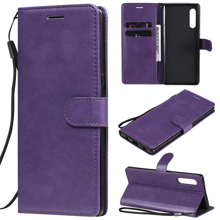 For LG G9 Solid Color Horizontal Flip Protective Leather Case with Holder & Card Slots & Wallet & Photo Frame & Lanyard