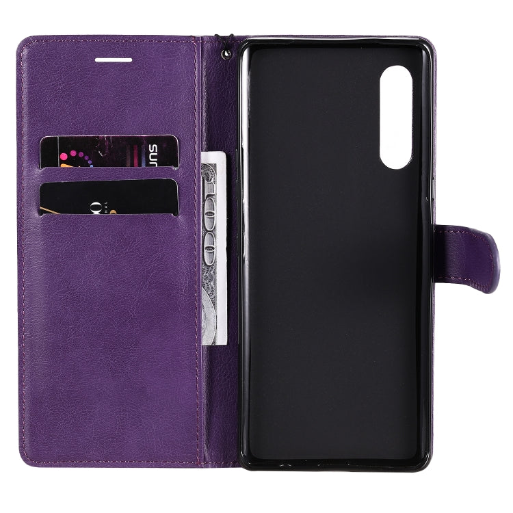 For LG G9 Solid Color Horizontal Flip Protective Leather Case with Holder & Card Slots & Wallet & Photo Frame & Lanyard