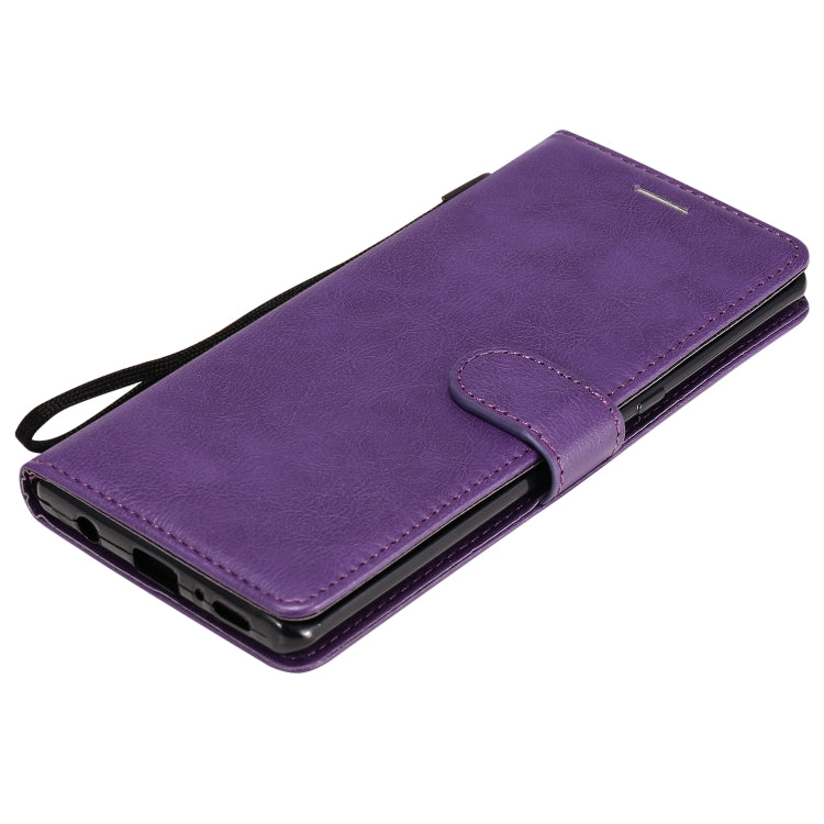 For LG G9 Solid Color Horizontal Flip Protective Leather Case with Holder & Card Slots & Wallet & Photo Frame & Lanyard