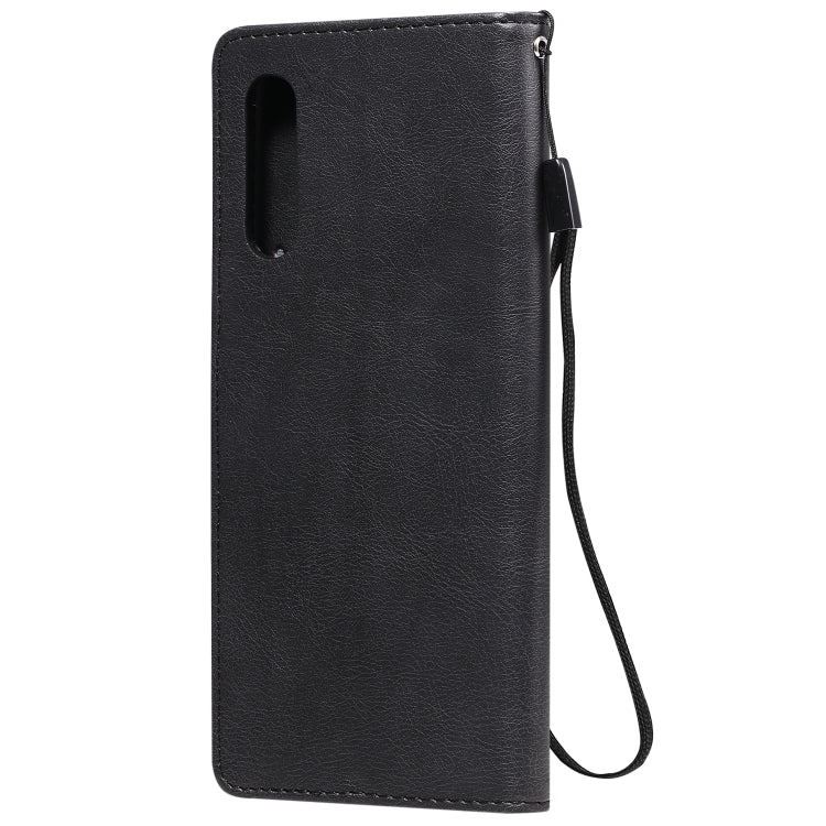 For LG G9 Solid Color Horizontal Flip Protective Leather Case with Holder & Card Slots & Wallet & Photo Frame & Lanyard