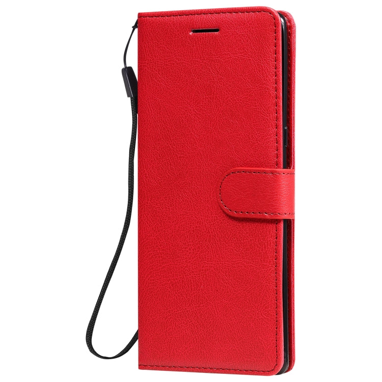For LG G9 Solid Color Horizontal Flip Protective Leather Case with Holder & Card Slots & Wallet & Photo Frame & Lanyard