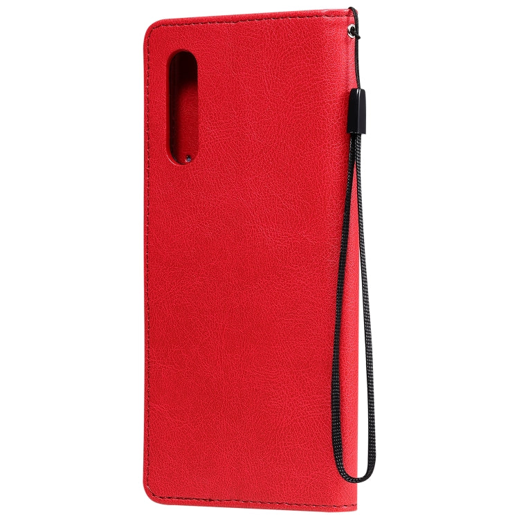 For LG G9 Solid Color Horizontal Flip Protective Leather Case with Holder & Card Slots & Wallet & Photo Frame & Lanyard