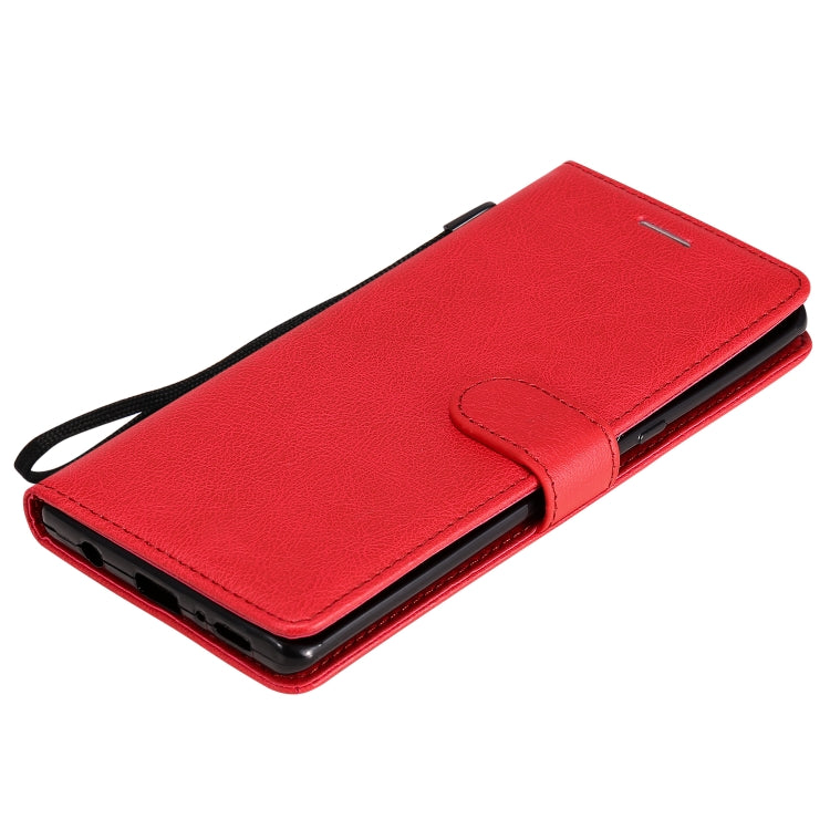 For LG G9 Solid Color Horizontal Flip Protective Leather Case with Holder & Card Slots & Wallet & Photo Frame & Lanyard
