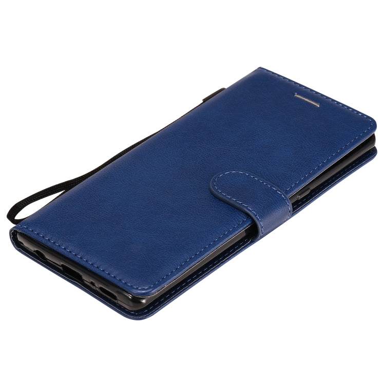 For LG G9 Solid Color Horizontal Flip Protective Leather Case with Holder & Card Slots & Wallet & Photo Frame & Lanyard