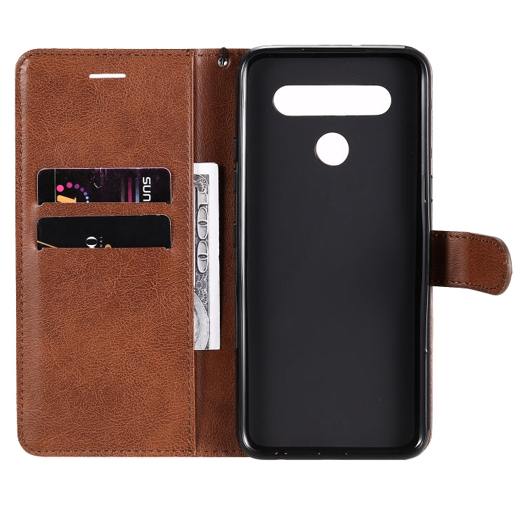 For LG K41S / K51S Solid Color Horizontal Flip Protective Leather Case with Holder & Card Slots & Wallet & Photo Frame & Lanyard