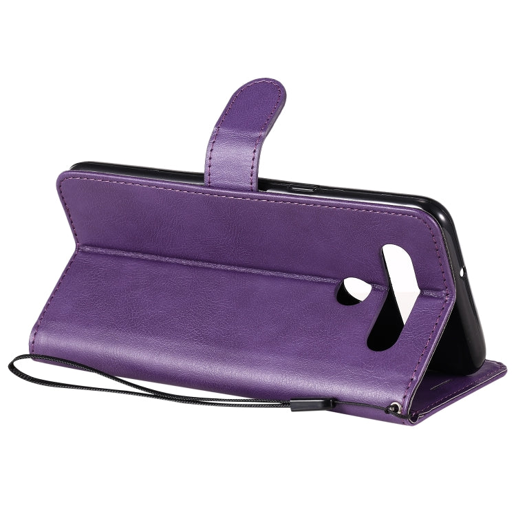 For LG K41S / K51S Solid Color Horizontal Flip Protective Leather Case with Holder & Card Slots & Wallet & Photo Frame & Lanyard