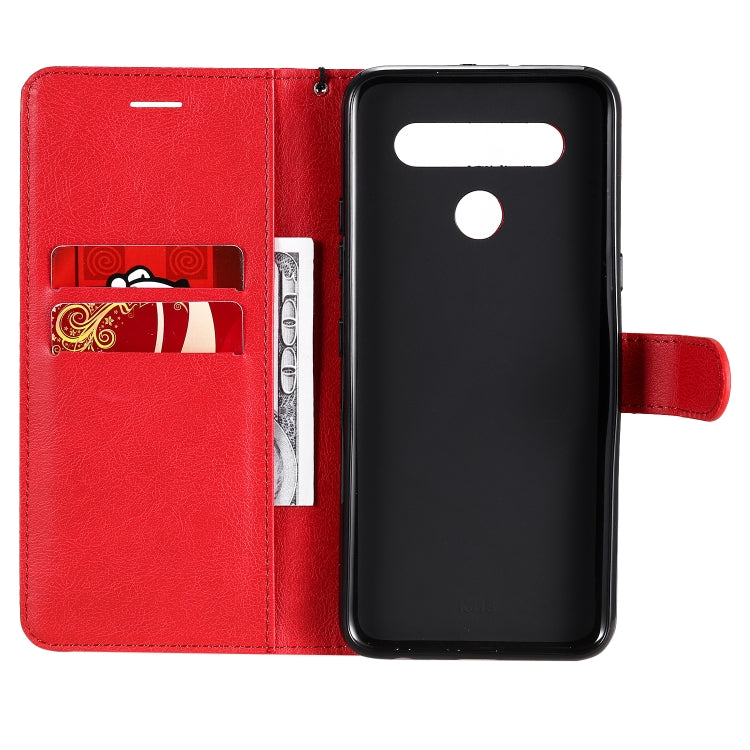 For LG K41S / K51S Solid Color Horizontal Flip Protective Leather Case with Holder & Card Slots & Wallet & Photo Frame & Lanyard