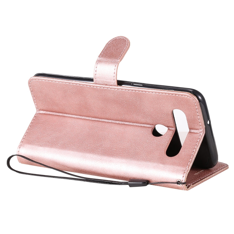 For LG K41S / K51S Solid Color Horizontal Flip Protective Leather Case with Holder & Card Slots & Wallet & Photo Frame & Lanyard