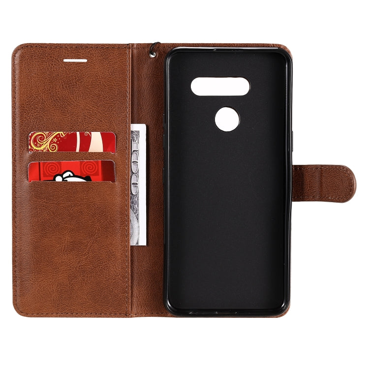For LG K50S Solid Color Horizontal Flip Protective Leather Case with Holder & Card Slots & Wallet & Photo Frame & Lanyard