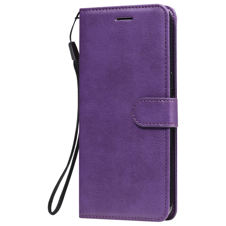 For LG K50S Solid Color Horizontal Flip Protective Leather Case with Holder & Card Slots & Wallet & Photo Frame & Lanyard