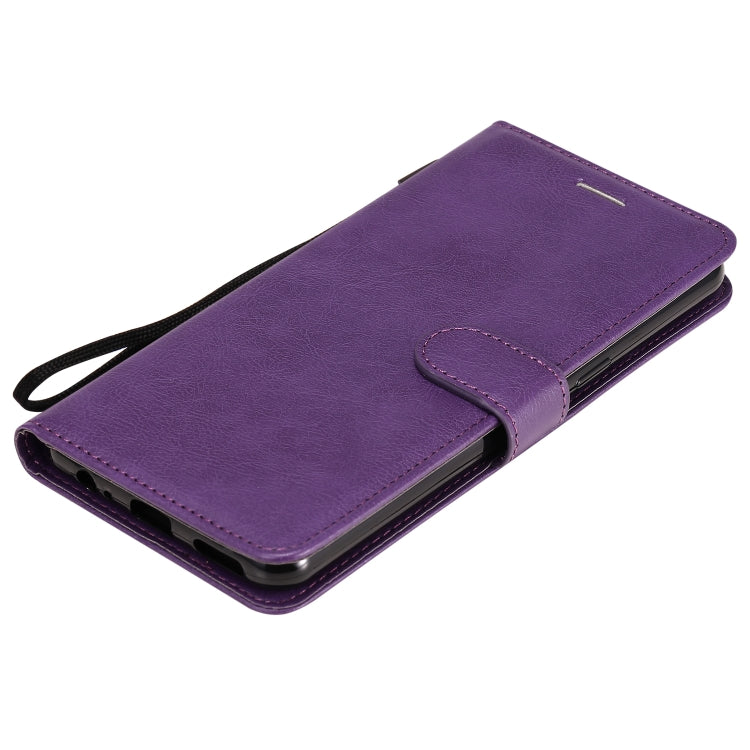 For LG K50S Solid Color Horizontal Flip Protective Leather Case with Holder & Card Slots & Wallet & Photo Frame & Lanyard