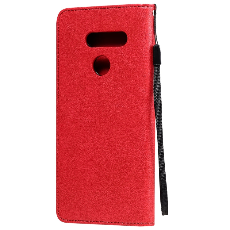 For LG K50S Solid Color Horizontal Flip Protective Leather Case with Holder & Card Slots & Wallet & Photo Frame & Lanyard