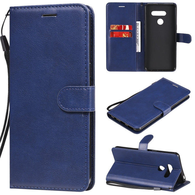 For LG K50S Solid Color Horizontal Flip Protective Leather Case with Holder & Card Slots & Wallet & Photo Frame & Lanyard