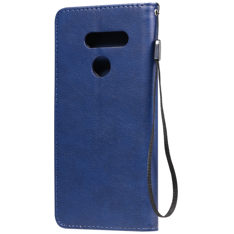 For LG K50S Solid Color Horizontal Flip Protective Leather Case with Holder & Card Slots & Wallet & Photo Frame & Lanyard
