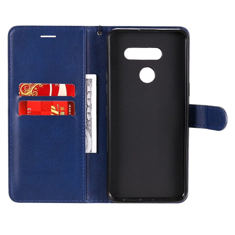 For LG K50S Solid Color Horizontal Flip Protective Leather Case with Holder & Card Slots & Wallet & Photo Frame & Lanyard