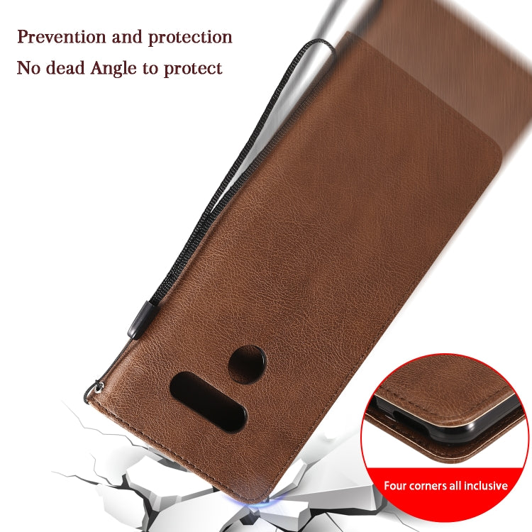 For LG K50S Solid Color Horizontal Flip Protective Leather Case with Holder & Card Slots & Wallet & Photo Frame & Lanyard