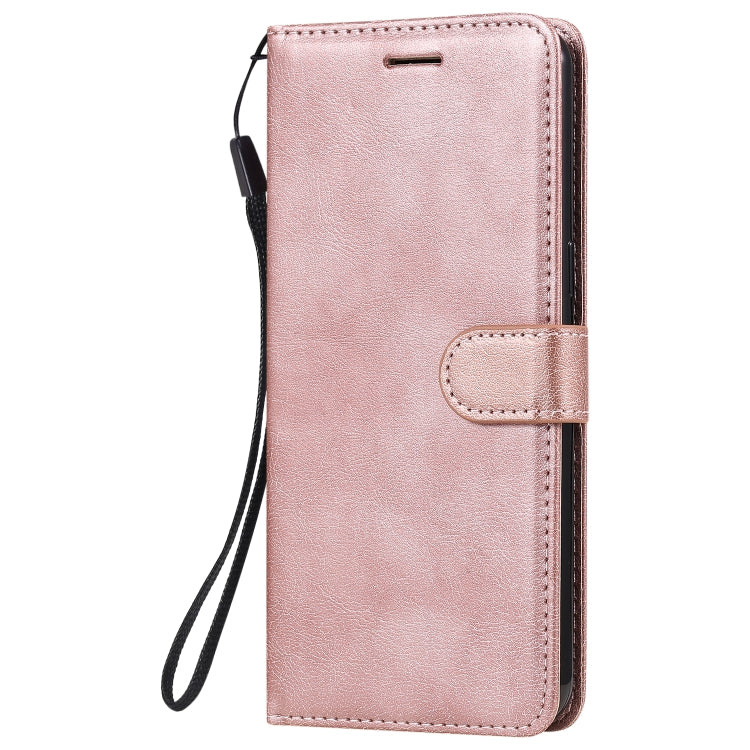 For LG K50S Solid Color Horizontal Flip Protective Leather Case with Holder & Card Slots & Wallet & Photo Frame & Lanyard