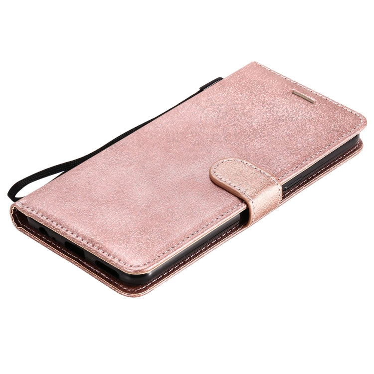 For LG K50S Solid Color Horizontal Flip Protective Leather Case with Holder & Card Slots & Wallet & Photo Frame & Lanyard