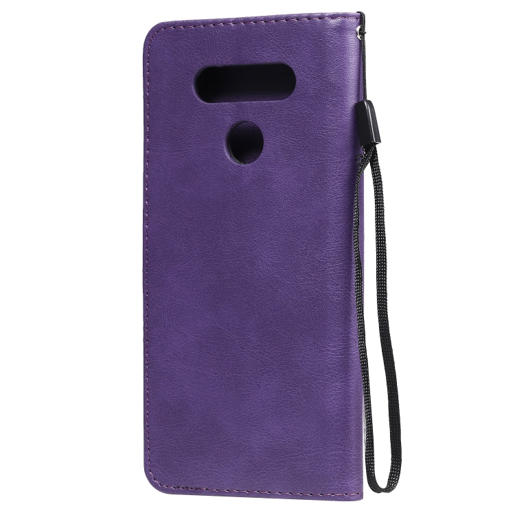For LG K51 Solid Color Horizontal Flip Protective Leather Case with Holder & Card Slots & Wallet & Photo Frame & Lanyard