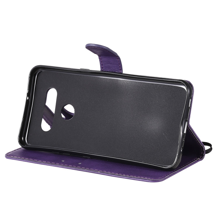 For LG K51 Solid Color Horizontal Flip Protective Leather Case with Holder & Card Slots & Wallet & Photo Frame & Lanyard