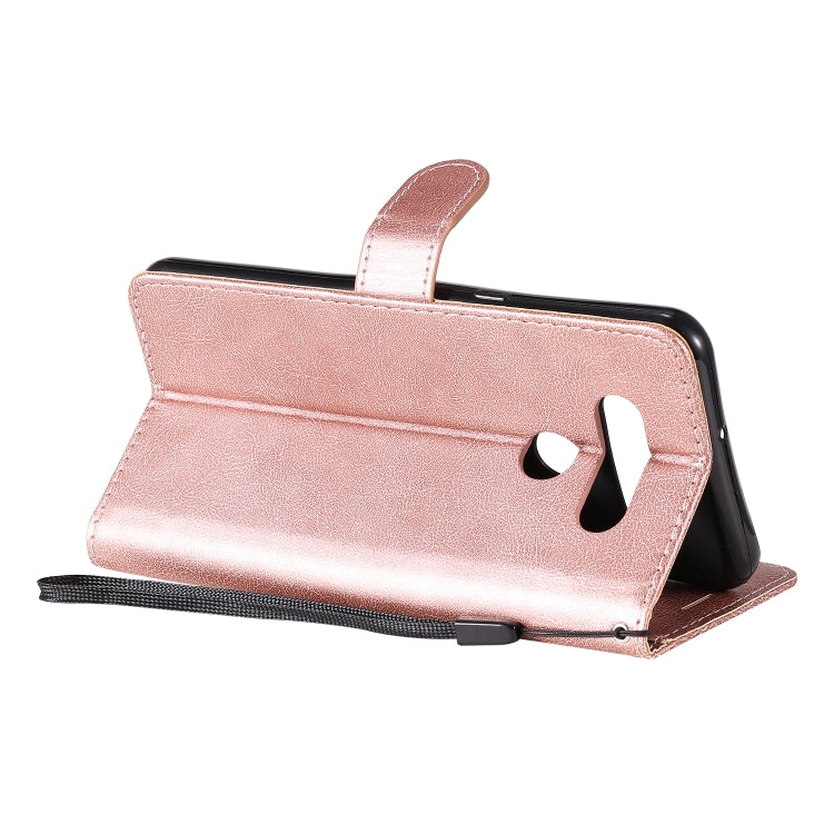 For LG K51 Solid Color Horizontal Flip Protective Leather Case with Holder & Card Slots & Wallet & Photo Frame & Lanyard