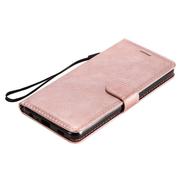 For LG K51 Solid Color Horizontal Flip Protective Leather Case with Holder & Card Slots & Wallet & Photo Frame & Lanyard