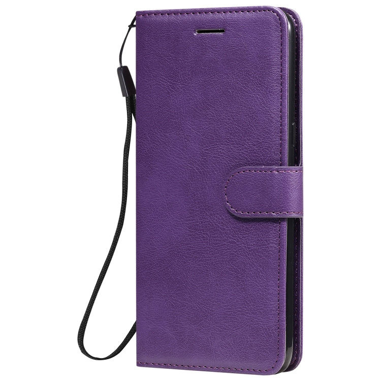 For LG K61 Solid Color Horizontal Flip Protective Leather Case with Holder & Card Slots & Wallet & Photo Frame & Lanyard