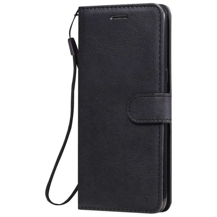 For LG K61 Solid Color Horizontal Flip Protective Leather Case with Holder & Card Slots & Wallet & Photo Frame & Lanyard