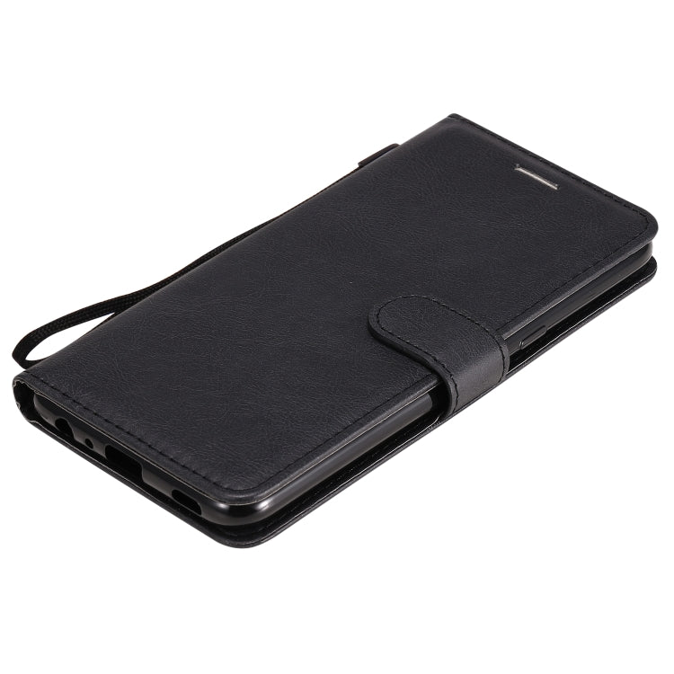 For LG K61 Solid Color Horizontal Flip Protective Leather Case with Holder & Card Slots & Wallet & Photo Frame & Lanyard