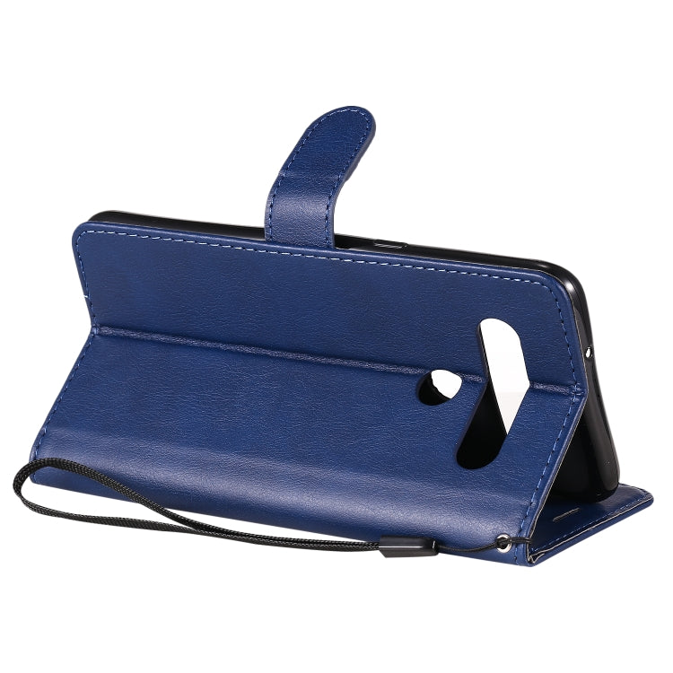 For LG K61 Solid Color Horizontal Flip Protective Leather Case with Holder & Card Slots & Wallet & Photo Frame & Lanyard