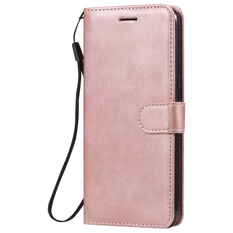 For LG K61 Solid Color Horizontal Flip Protective Leather Case with Holder & Card Slots & Wallet & Photo Frame & Lanyard