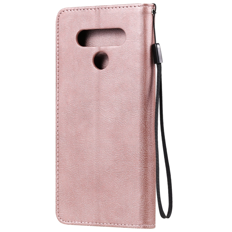 For LG Stylo 6 Solid Color Horizontal Flip Protective Leather Case with Holder & Card Slots & Wallet & Photo Frame & Lanyard