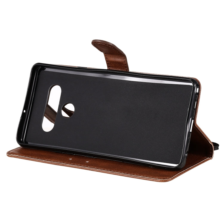 For Motorola Moto E6s (2020) Solid Color Horizontal Flip Protective Leather Case with Holder & Card Slots & Wallet & Photo Frame & Lanyard