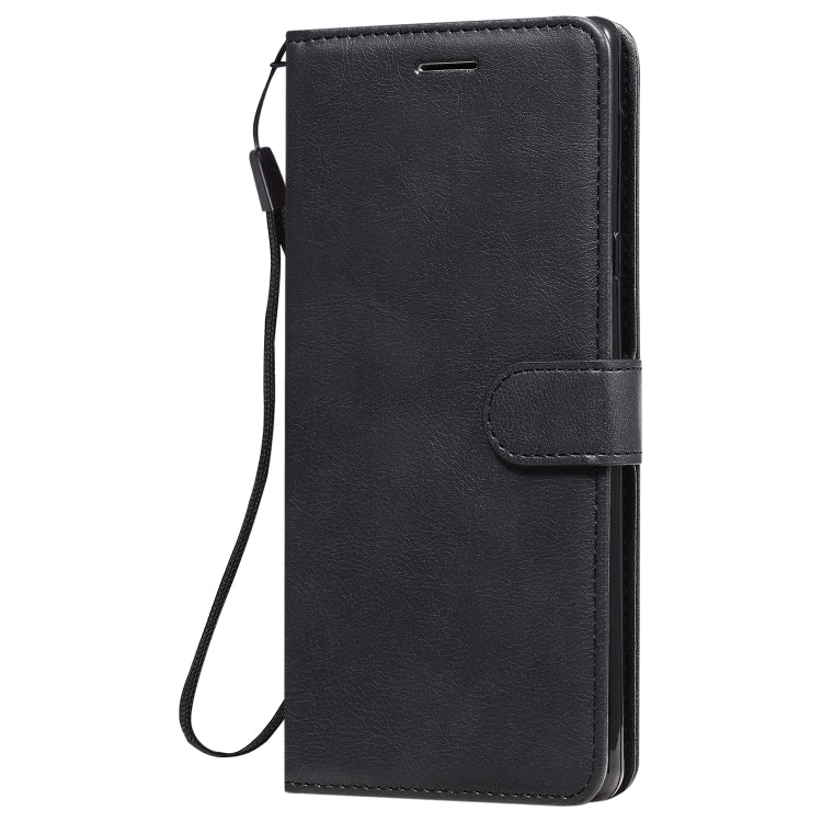 For Motorola Moto E6s (2020) Solid Color Horizontal Flip Protective Leather Case with Holder & Card Slots & Wallet & Photo Frame & Lanyard