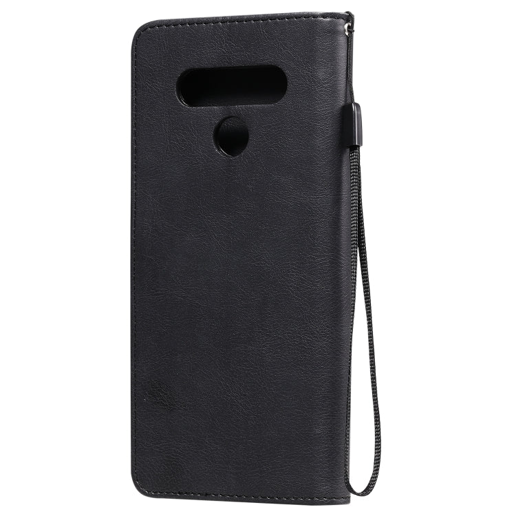 For Motorola Moto E6s (2020) Solid Color Horizontal Flip Protective Leather Case with Holder & Card Slots & Wallet & Photo Frame & Lanyard