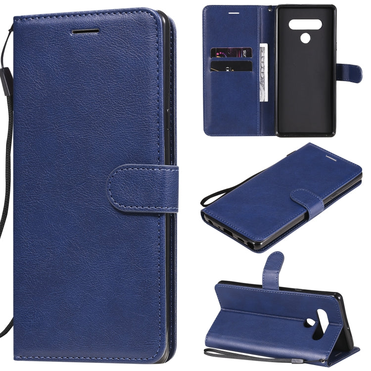 For Motorola Moto E6s (2020) Solid Color Horizontal Flip Protective Leather Case with Holder & Card Slots & Wallet & Photo Frame & Lanyard