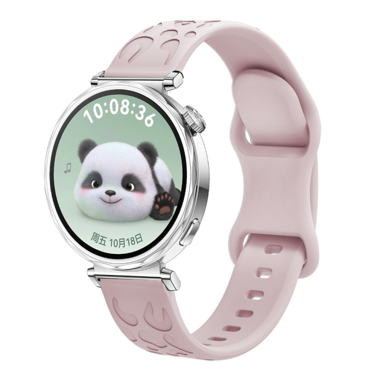 For Huawei Watch GT 5 41mm Leopard Embossed Silicone Watch Band