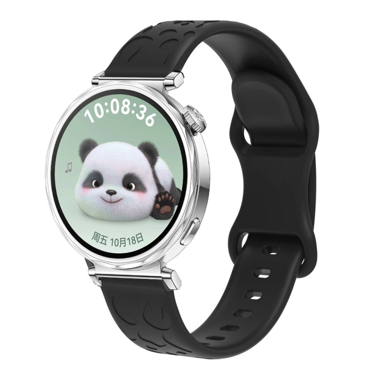 For Huawei Watch GT 5 41mm Leopard Embossed Silicone Watch Band