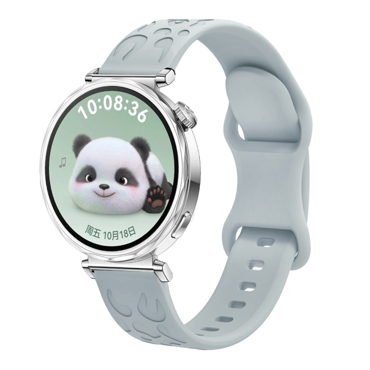 For Huawei Watch GT 5 41mm Leopard Embossed Silicone Watch Band