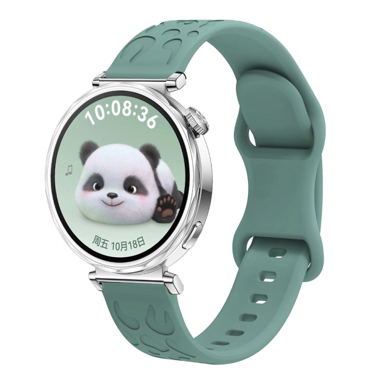 For Huawei Watch GT 5 41mm Leopard Embossed Silicone Watch Band