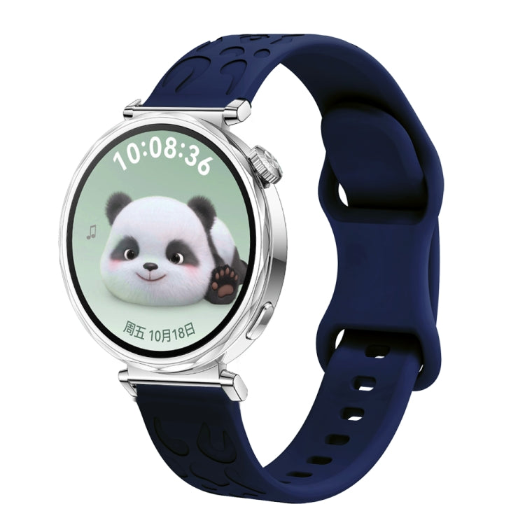 For Huawei Watch GT 5 41mm Leopard Embossed Silicone Watch Band