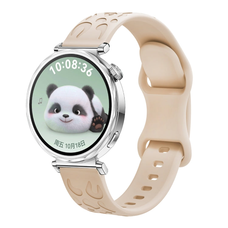 For Huawei Watch GT 5 41mm Leopard Embossed Silicone Watch Band