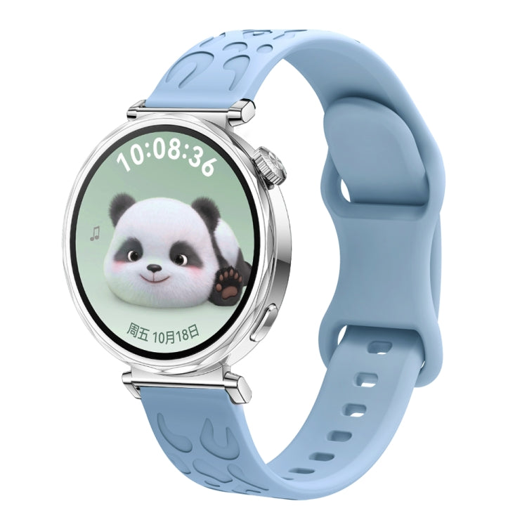 For Huawei Watch GT 5 41mm Leopard Embossed Silicone Watch Band