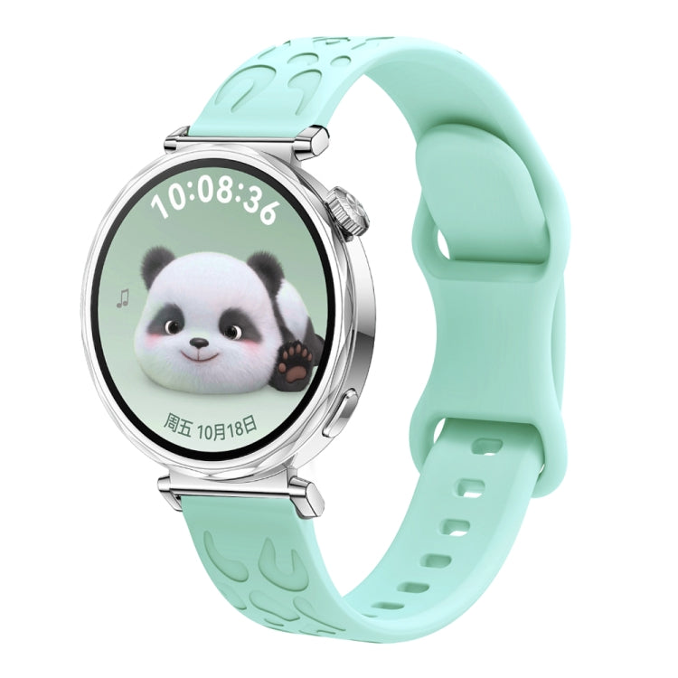 For Huawei Watch GT 5 41mm Leopard Embossed Silicone Watch Band