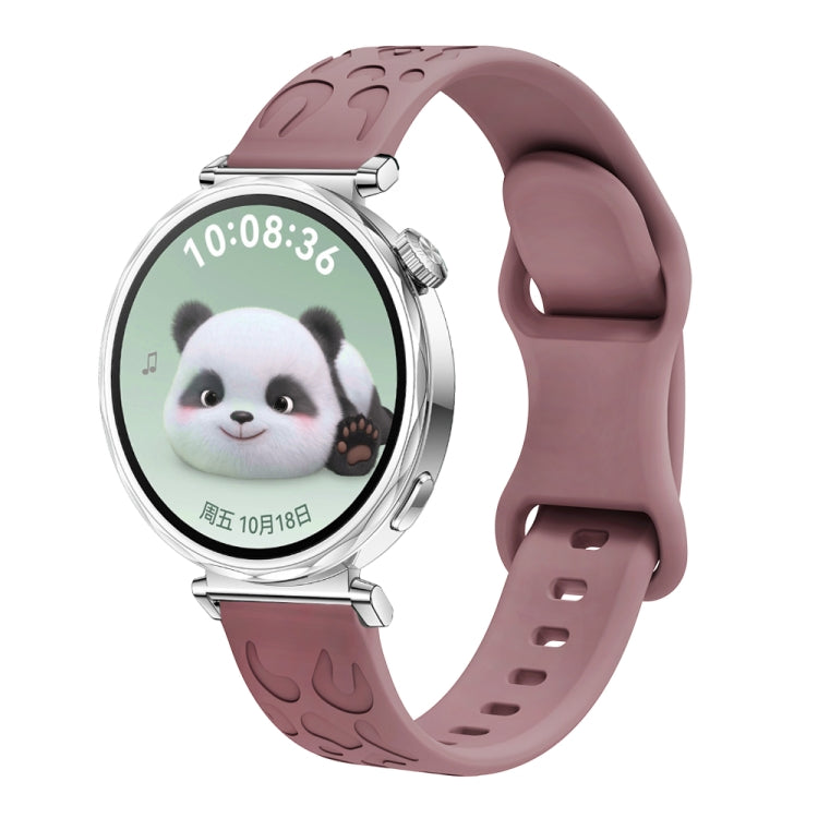 For Huawei Watch GT 5 41mm Leopard Embossed Silicone Watch Band