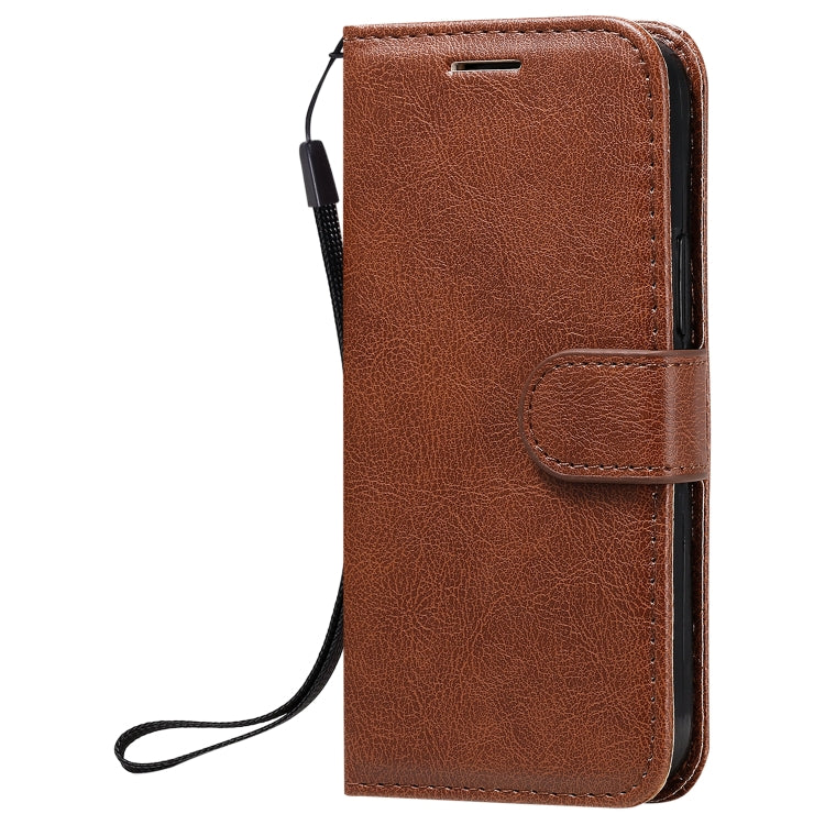 For iPhone 12 mini Solid Color Horizontal Flip Protective Leather Case with Holder & Card Slots & Wallet & Photo Frame & Lanyard