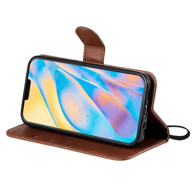 For iPhone 12 mini Solid Color Horizontal Flip Protective Leather Case with Holder & Card Slots & Wallet & Photo Frame & Lanyard